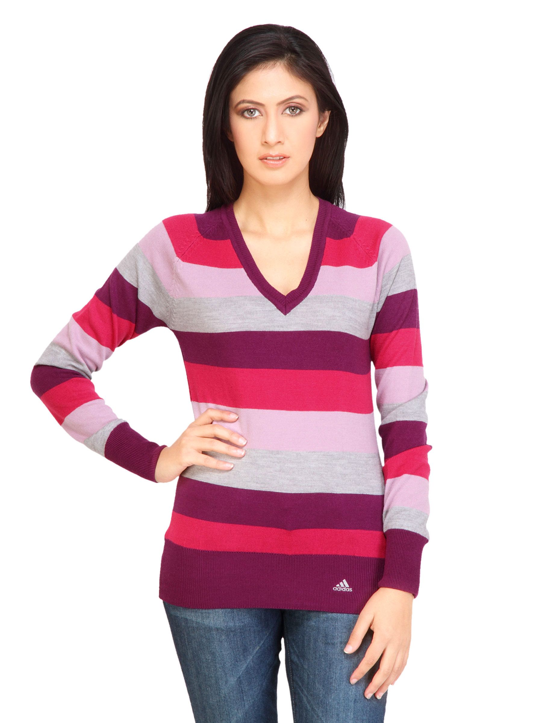 ADIDASWomenStripesPurpleSweaters-0c6ae9fe12367da63bc3fd3368687ec8