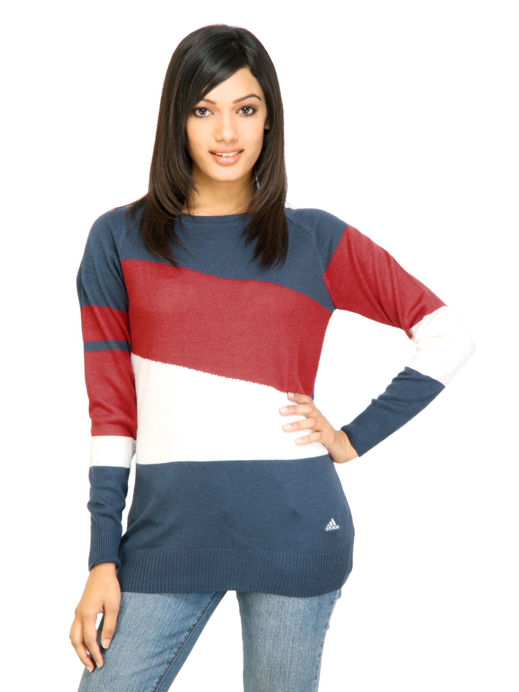 ADIDASWomenStripesNavyBlueSweaters-baef991488b702e005ca593dd943c42c