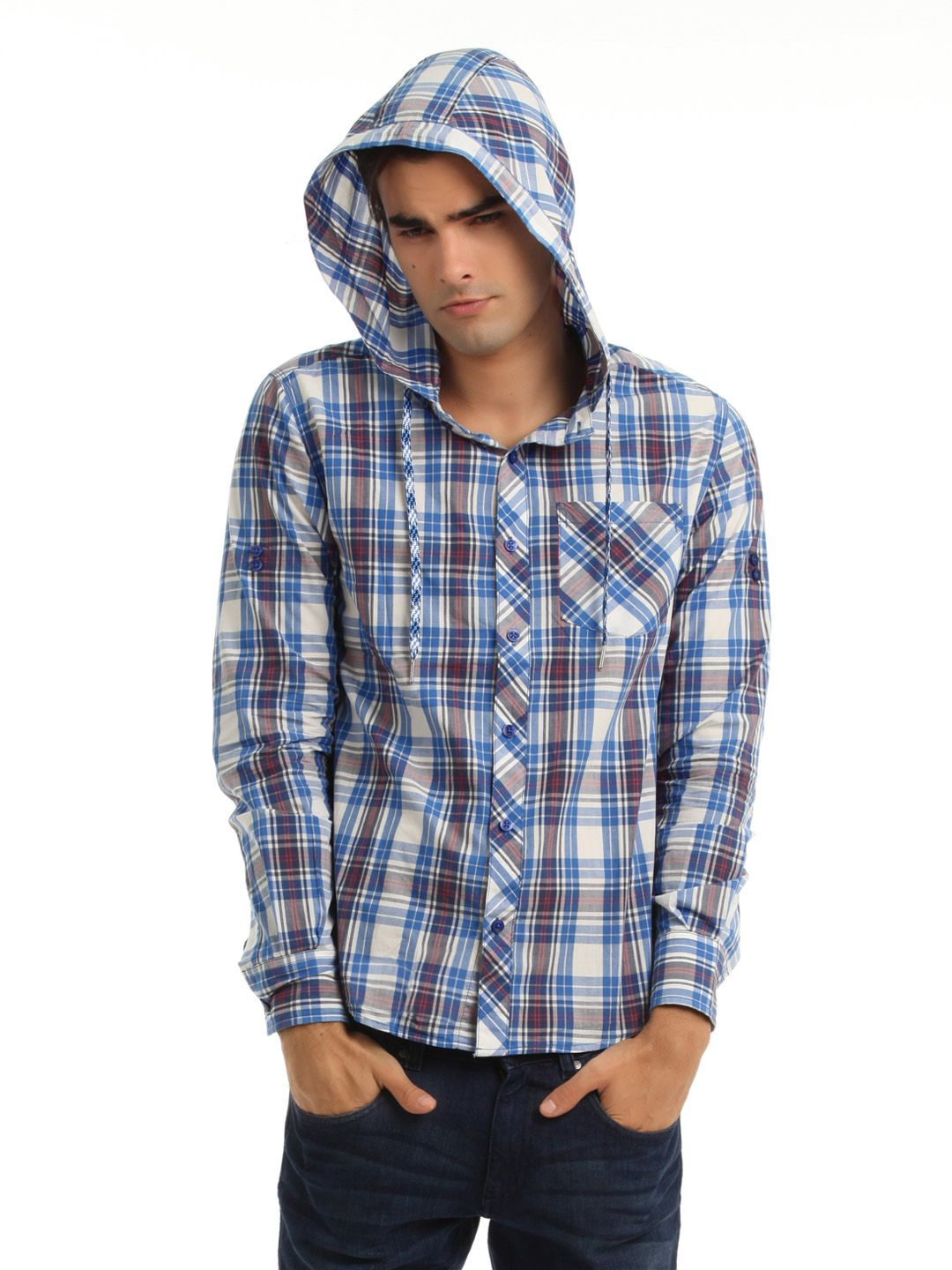 ADIDASMenBlueWhiteCheckShirt-f8ddadd80e479b018911aad8de8f8ce3
