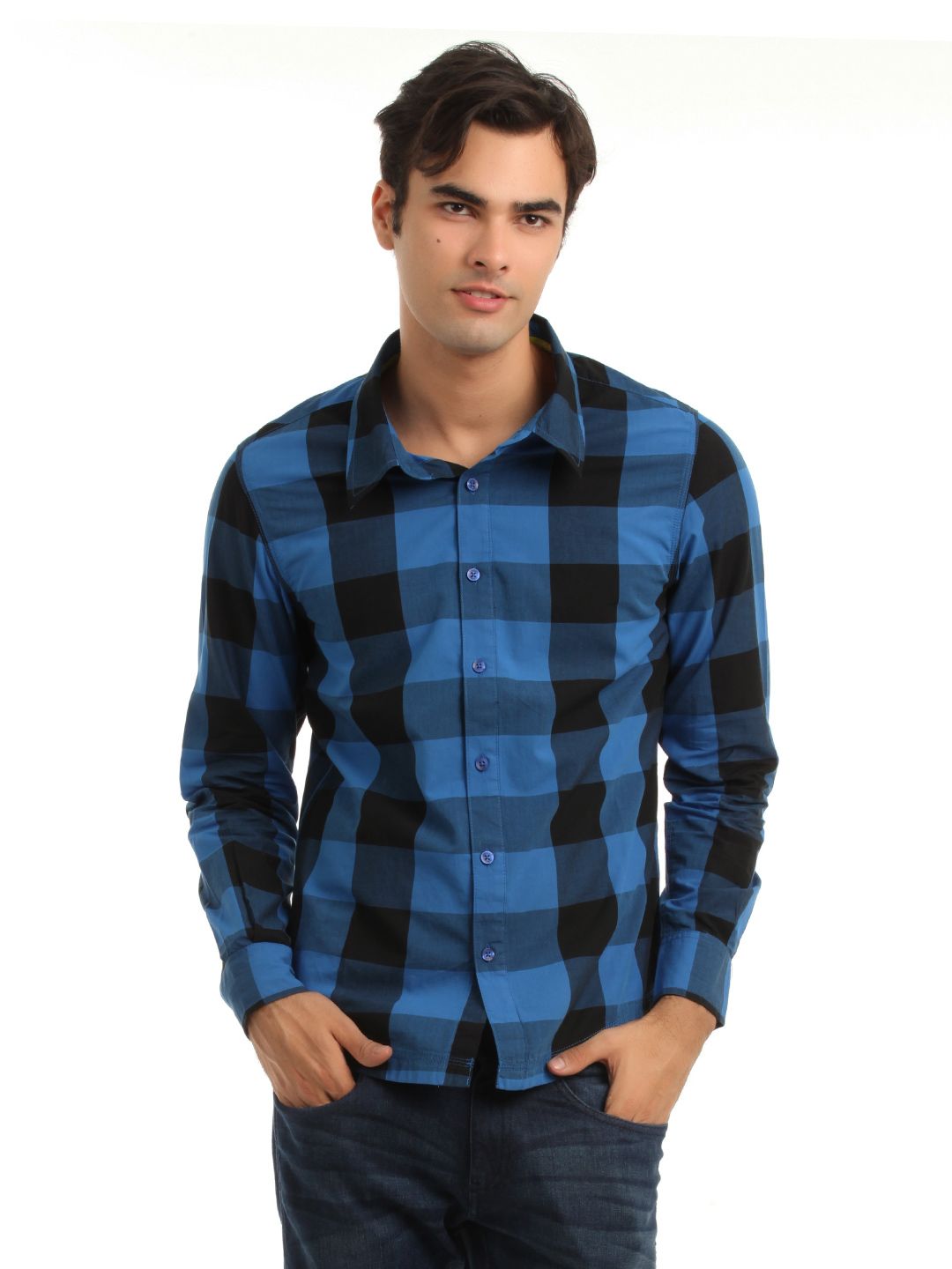 ADIDASMenBlueBlackCheckShirt-ad82c4fe6dbbe1a84d22fd5c0aa9fd55