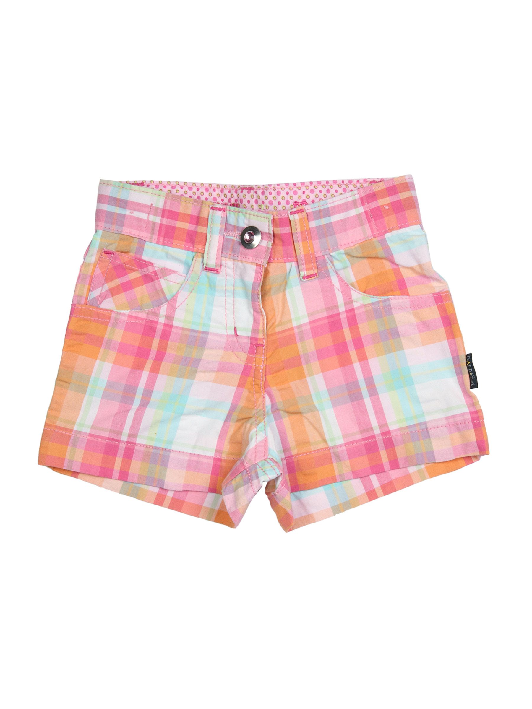 DoodleKidsGirlCheckPinkShorts-1fd5e101060292beffa83d1845697a5a